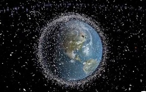 Débris spatiaux en orbite - Vue d'artiste