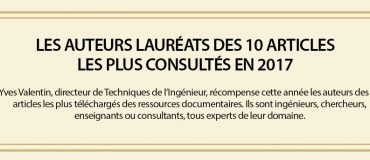 Les auteurs lauréats des 10 articles de ressources documentaires les plus consultés en 2017