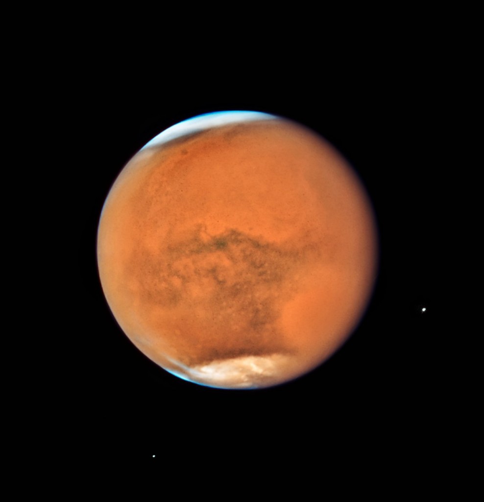 Mars vu par Hubble le 18 juillet 2018. Credit: NASA, ESA, et STScI