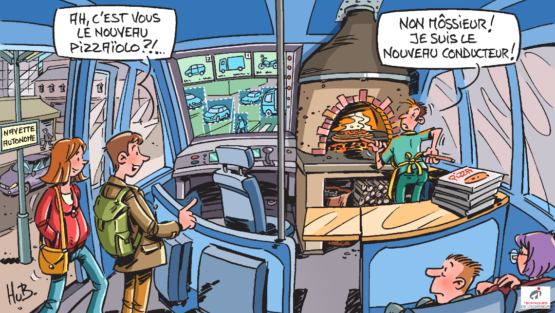 Dessin Le véhicule autonome redéfinit notre mobilité