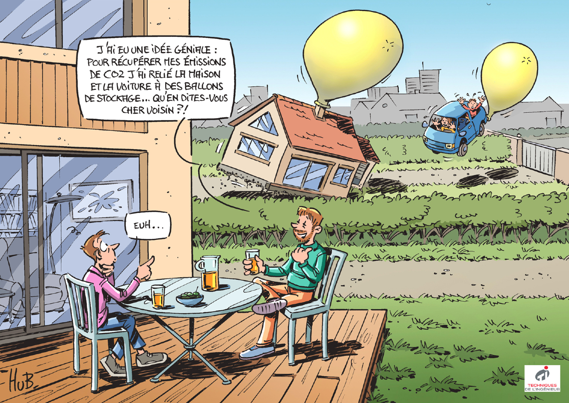 Dessin Vers une industrialisation du recyclage des émissions de CO2