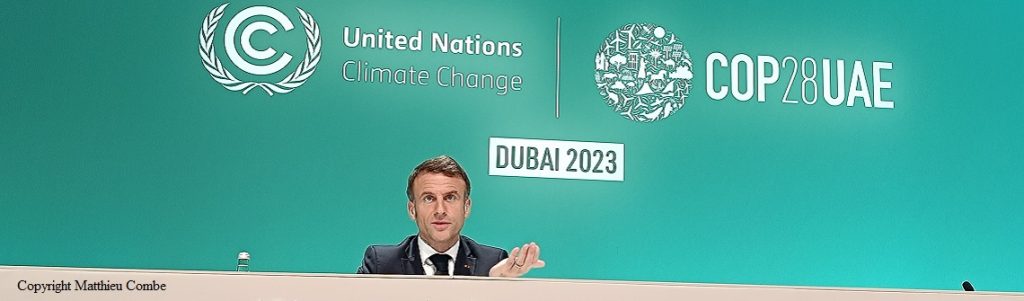 COP28 : Macron signe sur le nucléaire et les ENR contre le charbon - Copyright Matthieu Combe