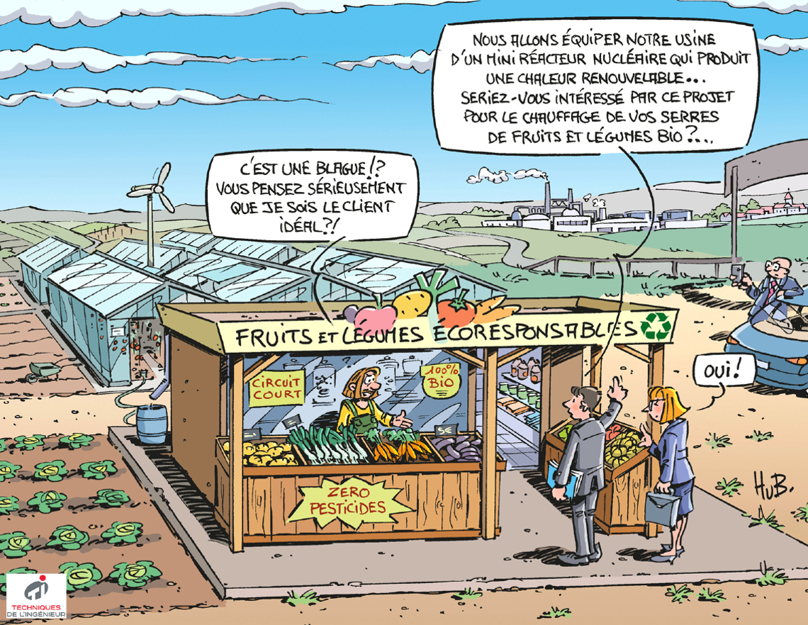 Dessin La France dans la course aux réacteurs nucléaires innovants