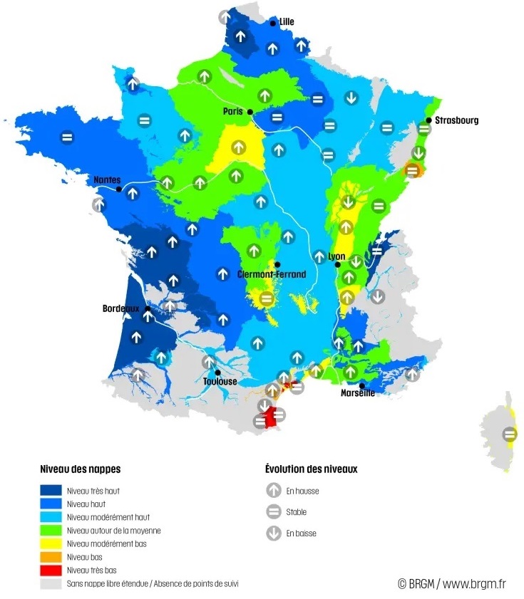 Situation des nappes - brgm