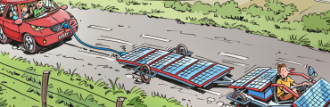 En image : un véhicule électrique muni de 9 panneaux solaires avec une autonomie illimitée ?
