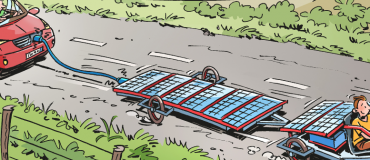 En image : un véhicule électrique muni de 9 panneaux solaires avec une autonomie illimitée ?