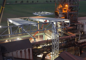 Chantier de construction du four Vulcain - Saint-Gobain PAM Saint-Gobain PAM
