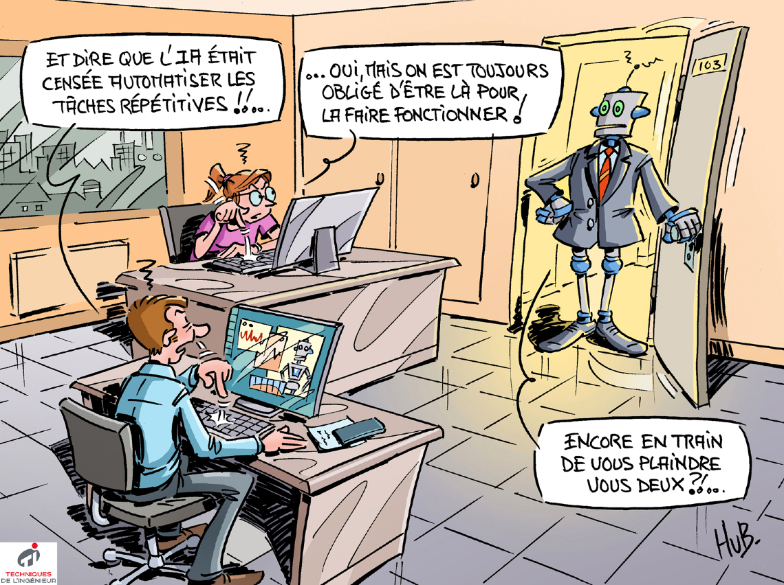 Dessin Emploi : quel impact réel de l’IA pour les ingénieurs ?