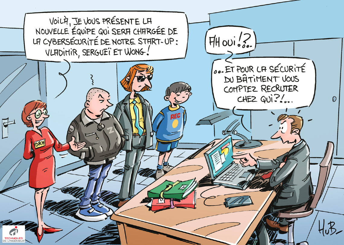 Dessin Le jumeau numérique, outil stratégique pour l’industrie et nouveau front pour la cybersécurité