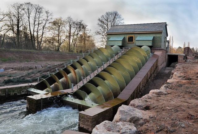 Turbine à vis d’Archimède du « Monmouth New Hydro Scheme »