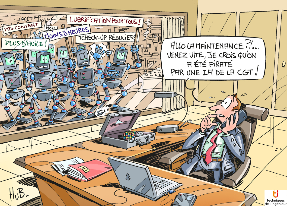 Dessin Comment l&rsquo;IA accompagne la mutation des usines