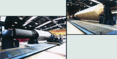 Tramway bodies: filament-wound sandwich parts (manufactured by Schindler Technik)