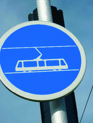 Space reserved for streetcars (Crédit GM)