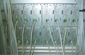 Part of the RDISK front panel (16 nodes)