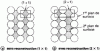 Figure 3 - Reconstruction of a face (110) of a face-centered cubic crystal. Top view