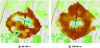 Figure 14 - Passive seismic image showing gas flows at depths of 80-140 m and 240-410 m (from [6]).
