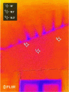 Figure 1 - Visualization of a thermal bridge using a thermal imaging camera (top of joinery)