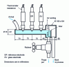 Figure 4 - Continuous pH determination. Constant level measuring pot (extract from CEA note n° 1292)