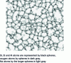 Figure 4 - Simplified cross-section of the structure of a glassy lattice with 4 SiO2 oxides—B2O3—Al2O3—Na2O, from [9]