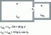 Figure 6 - Equivalent model giving the reverberant pressure field induced in a room by an external source located at a distance d from the opening.