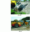 Figure 7 - Screening bucket and lime silo for processing trench cuttings (Crédit Lhoist)