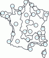 Figure 23 - Map of minimum foundation depths in mainland France
