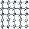 Figure 10 - Antiferromagnetic lattices with antiparallel moments between neighboring atoms