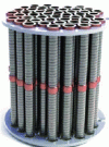 Figure 15 - Assembly of Nexans BSCCO tubes for a limiter (copyright Nexans)
