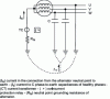 Figure 3 - Schematic diagram of stator ground protection with resistor inserted in neutral connection (Crédit EDF)