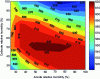 Figure 22 - Cell voltage as a function of relative humidity at anode and cathode for a battery temperature of 60°C