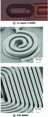 Figure 26 - Microscopic views of copper microcoils