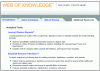 Figure 1 - Web of Knowledge: additional resources tab