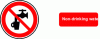 Figure 3 - Examples of compliant "non-drinking water" pictograms and signs