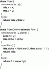 Figure 42 - Another way to write the colored
dots example with ECMAScript 2015