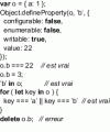 Figure 12 - Defining property attributes with
Object.defineProperty