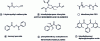 Figure 21 - Chemical structures of some acrylic monomers, oligomers and free-radical initiators used in semi-permanent varnishes [71] [72].