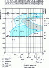 Figure 6 - TTT diagram for 35 Cr Mo 4 austenitized steel 30 min at 850°C
