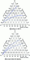Figure 11 - Ternary equilibrium diagram Fe – Cr – Ni (after [16] and [17])