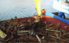 Figure 5 - Unloading a scrap barge