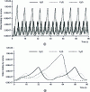 Figure 12 - Variation of the volume fraction of liquid water in the FFR for: (a) complete respiration time 0~96.0 s, (b) respiration time 86.4 ~ 96.0 s [96].