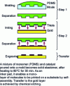 Figure 4 - Elastomer nanomolding method (step 1) and molecular inking (step 2)