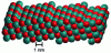 Figure 8 - Schematic diagram of a vicinal surface. It is made up of terraces separated by monoatomic steps.