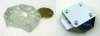 Figure 14 - Top view of the movable Zerodur prism (left), bottom view revealing the mirrors (right)