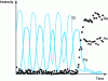 Figure 3 - Deep Auger profile: acquisition during ion etching of a multilayer composed of five layers of Fe (3 nm)/Cr (3 nm) on a GaAs substrate (based on [39])