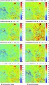 Figure 22 - Images in luminance units acquired by INTA's AHS camera in the 8.82 μm, 9.29 μm, 10.71 μm, 11.91 μm bands (credit Aurélie MICHEL @ONERA).