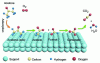 Figure 22 - Schematic diagram of the decomposition of an acetone molecule on the surface of a ferrite (Credit Mu et al.).