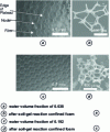 Figure 2 - SiO2 air-liquid foams with different water volume fractions