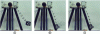Figure 15 - Out-of-plane tilting phenomenon: approaching the stability limit (a), the robot tilts out of the vertical plane when it passes the limit of stable configurations (b) and seeks to reach a new stable out-of-plane configuration (c).