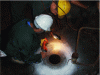 Figure 9 - Magnetic particle inspection of a filler pipe weld (source: Vitogaz)
