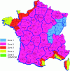 Figure 2 - Zoning map of France for AEV classification